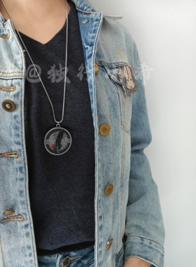 彻决策币毛衣链长款高级感复古白搭小众新款二次元项链