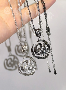 黎夫人雪花项链生日周边二次元轻奢高级小众毛衣链乙游项链