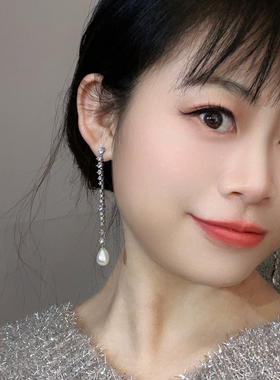 魅芽仙骨清冷气质水滴甜美耳环