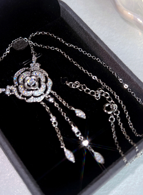 魅芽仙骨浮游玫瑰流苏锁骨链