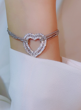 魅芽仙骨个性爱心项链女