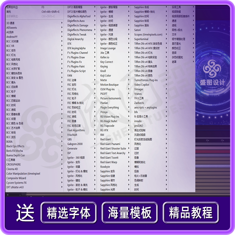 AE插件全套中文合集2024包调色脚本ae插件一键安装支持红巨星 win - 图2