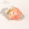 High-end enamel craft proposal jewelry strawberry ring box