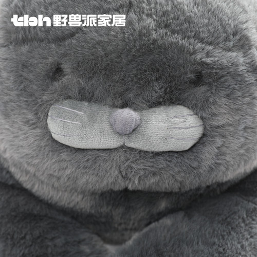 tbh野兽派家居懒蓝猫长条抱枕夹腿靠垫沙发腰枕送人礼物 - 图3