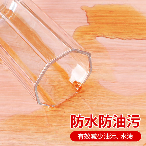 妙洁一次性桌布家用台布塑料布长方形餐桌布垫加厚圆桌透明薄膜套 - 图0