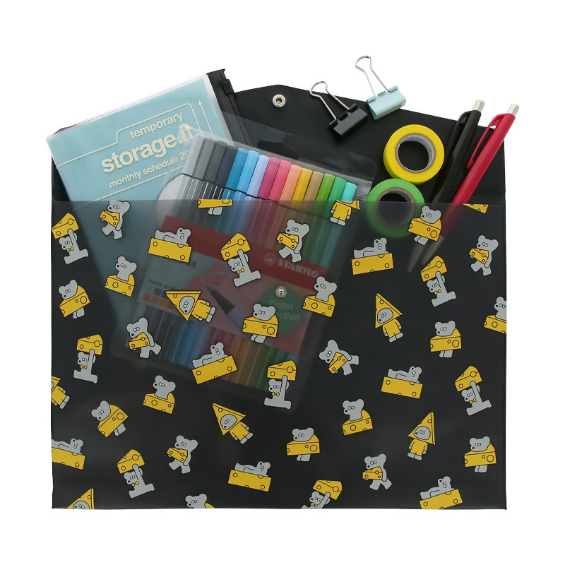 MARKS松本诚次合作款文具资料收纳袋A4/A5再生PVC环保文件袋便携商务旅行收纳整理笔袋黑色白色,淘宝优惠券,粉丝福利购,淘宝优惠卷