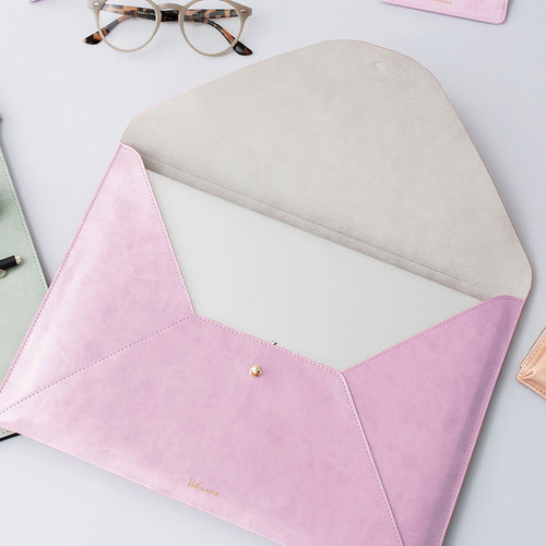 MARK'S Velessera系列信封式收纳包13寸电脑内胆包中包A4文件袋轻量PU金属插扣微纤维内里女士商务时尚 - 图3