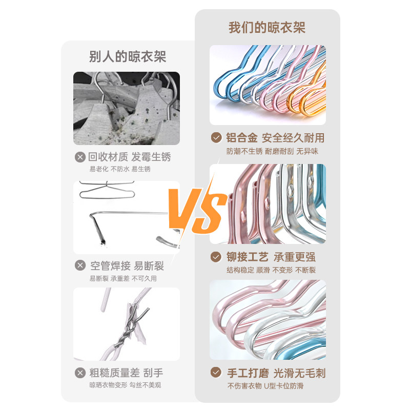 太空铝合金儿童衣架宝宝晾衣服专用撑子衣柜家用防锈无痕挂衣裤子,淘宝优惠券,粉丝福利购,淘宝优惠卷