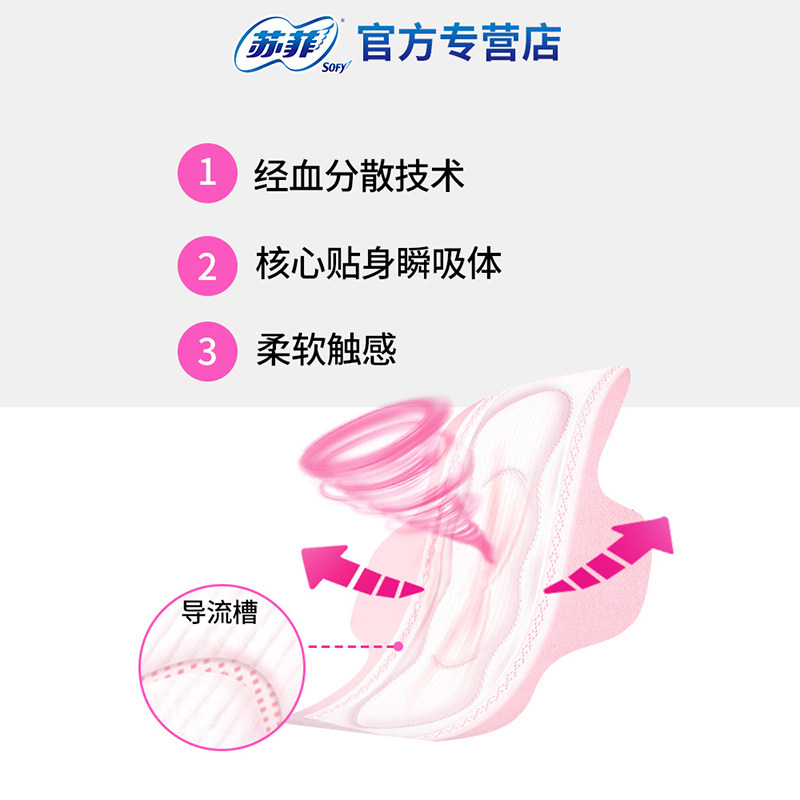 苏菲卫生巾女超熟睡420日用夜用 冬青居家日用卫生巾
