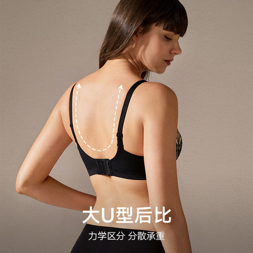 【C-E】曼妮芬性感蕾丝内衣女大胸上托防下垂收副乳调整型文胸罩 - 图3