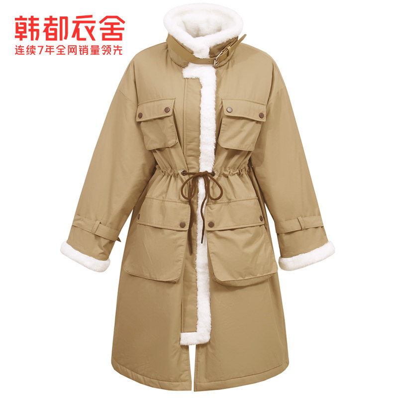 韩都衣舍outlets冬派克大衣女棉服 韩都衣舍outlets店棉衣/棉服