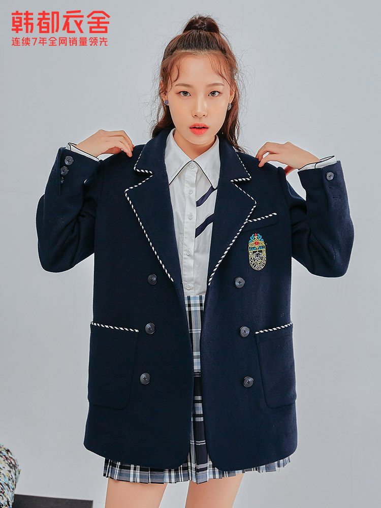 韩都衣舍outlets秋装新款宽松长袖 韩都衣舍outlets店西装