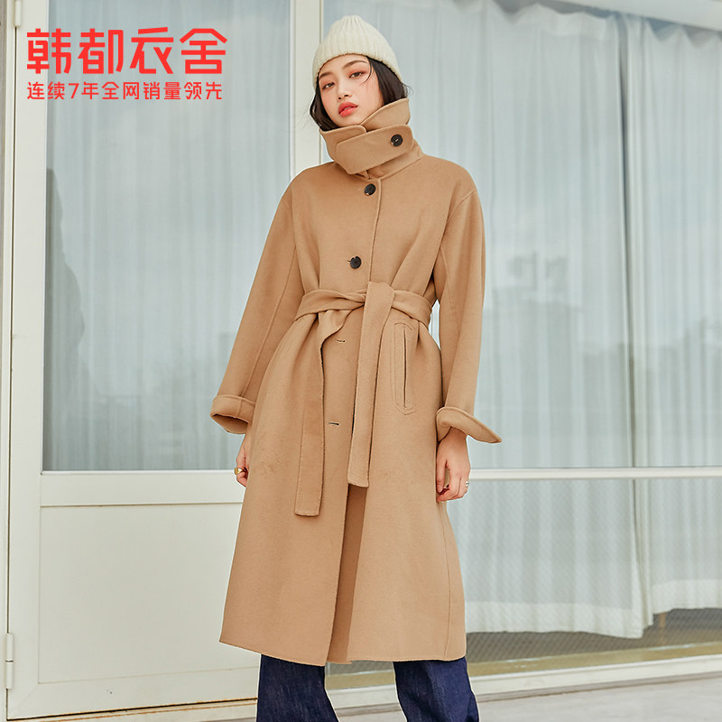 韩都衣舍outlets冬装新款羊毛大衣 韩都衣舍outlets店毛呢外套