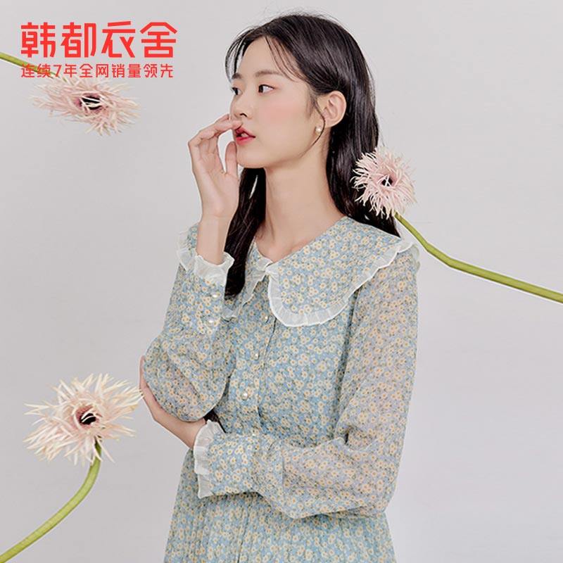 韩都衣舍outlets秋新款韩版连衣裙 韩都衣舍outlets店连衣裙