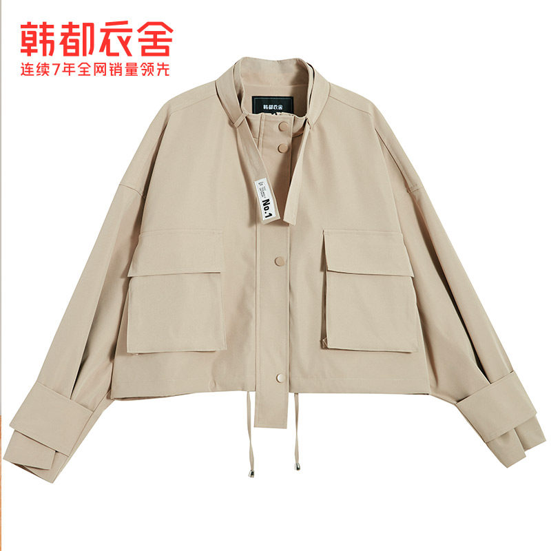 韩都衣舍outlets女秋装2021短外套 韩都衣舍outlets店短外套