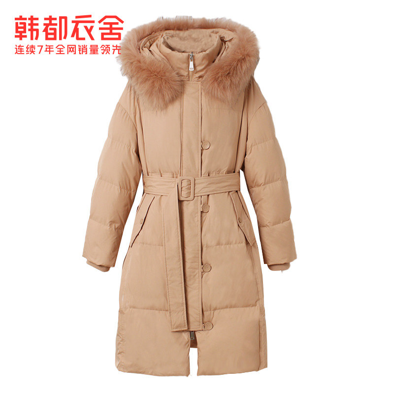韩都衣舍outlets冬保暖毛领羽绒服 韩都衣舍outlets店羽绒服