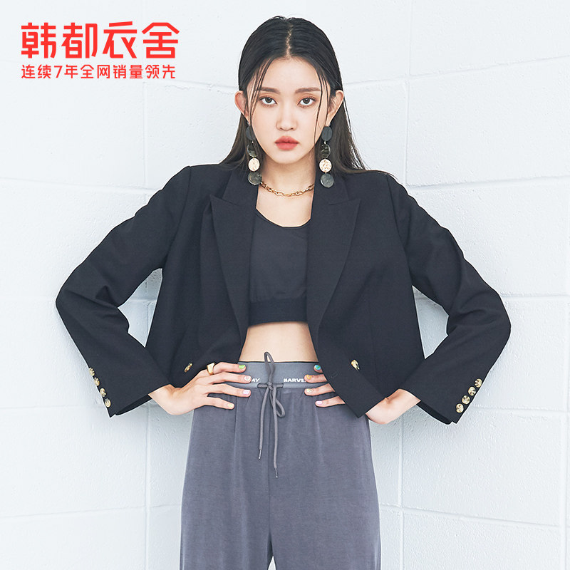 韩都衣舍outlets秋装新款短款韩版 韩都衣舍outlets店西装