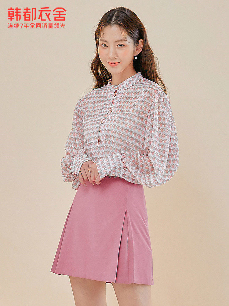 韩都衣舍outlets花色2021雪纺衫 韩都衣舍outlets店蕾丝衫/雪纺衫