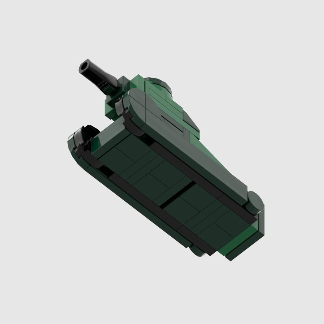 moc积木迷你微型对战坦克FT-17雷诺坦克军事模型拼装儿童玩具摆件 - 图0