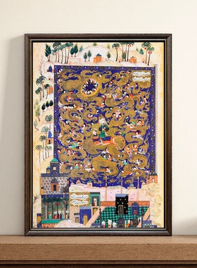 波斯细密画阿拉伯伊朗印度土耳其风情餐厅装饰画卧室玄关书房画
