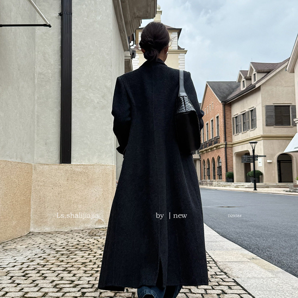 LS述致 简约优雅时髦长款风衣外套女2025秋冬新款大衣女装D2958#,淘宝优惠券,粉丝福利购,淘宝优惠卷