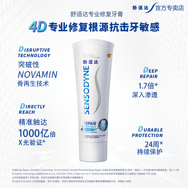 舒适达专业修复护敏健龈抗敏感牙膏 舒适达品宣牙膏