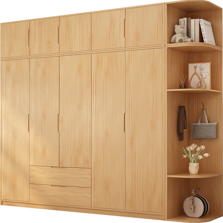 全实木松木衣柜加厚直拼板家用卧室大衣柜储物柜现代简约可订制,淘宝优惠券,粉丝福利购,淘宝优惠卷