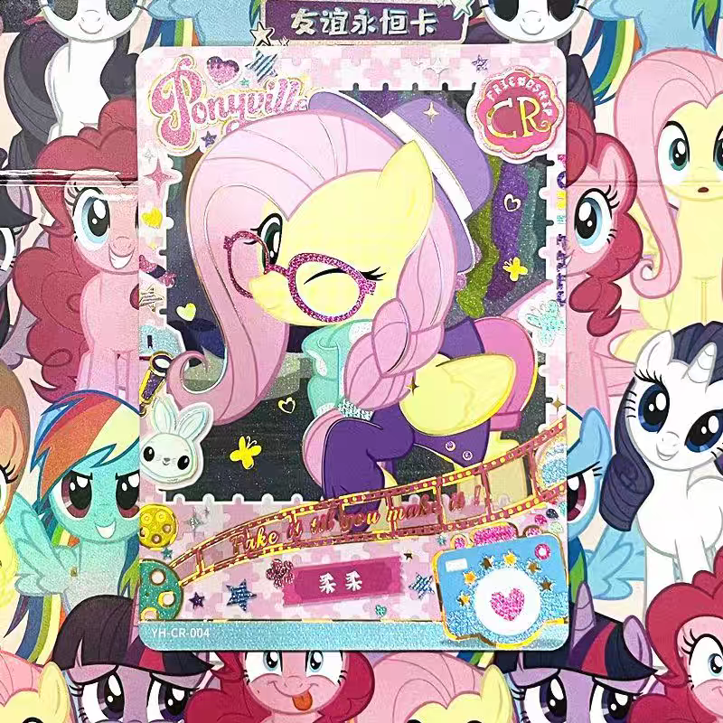 Карточная игра My Little Pony Карта веселья Тенью Пакет Черная задняя Карта CR Карта Must Win Пакет Pinkie Rainbow Dash CR Продается одинаокво