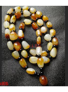 和田玉籽料红沁皮佛公观音玉吊坠弥勒佛男女款保平安佛公毛衣项链