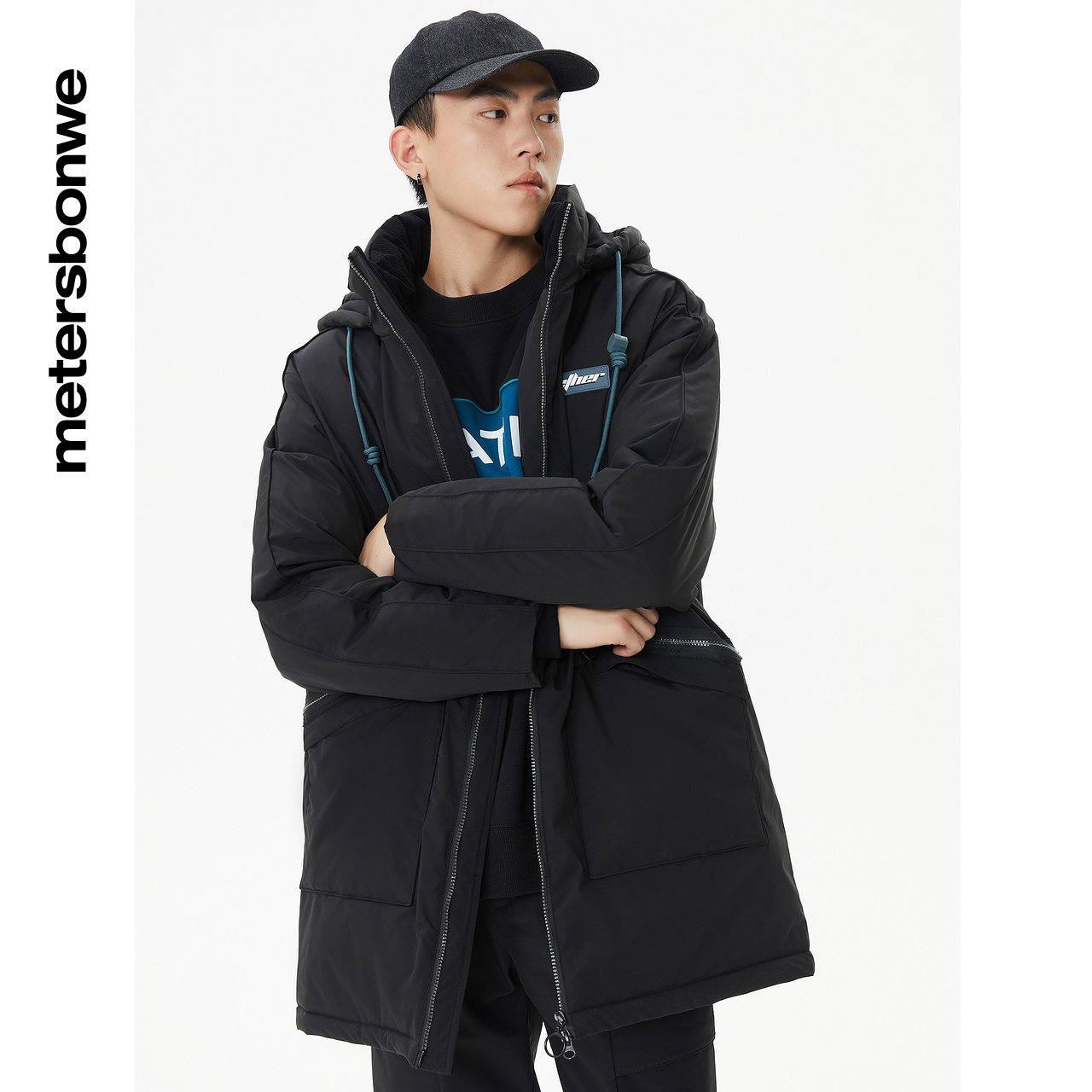 美特斯邦威连帽男装秋冬季羽绒服 美特斯邦威outlets店羽绒服