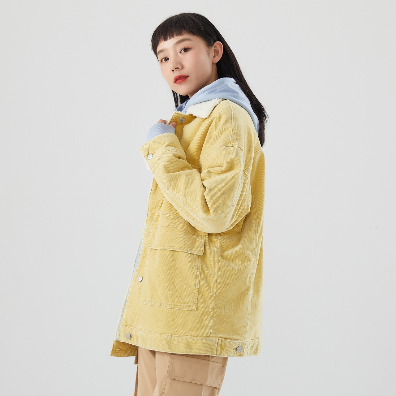 美特斯邦威灯芯绒宽松春夏仿夹克 美特斯邦威outlets店短外套