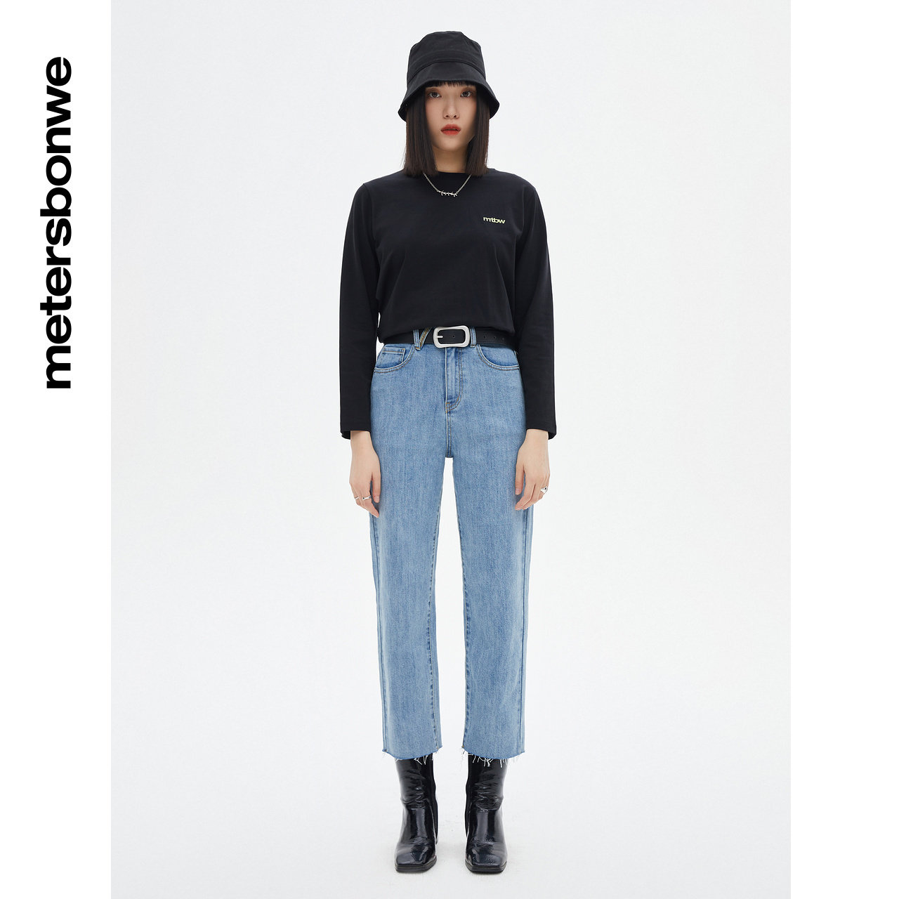 美特斯邦威长袖春夏休闲纯色t恤 美特斯邦威outlets店T恤