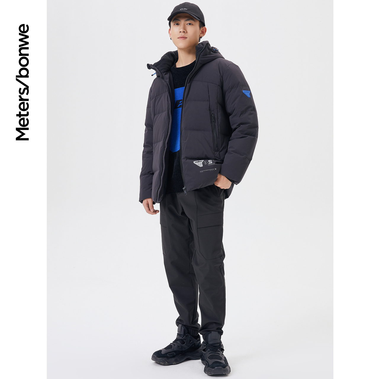 美特斯邦威男装后背印花羽绒羽绒服 美特斯邦威outlets店羽绒服