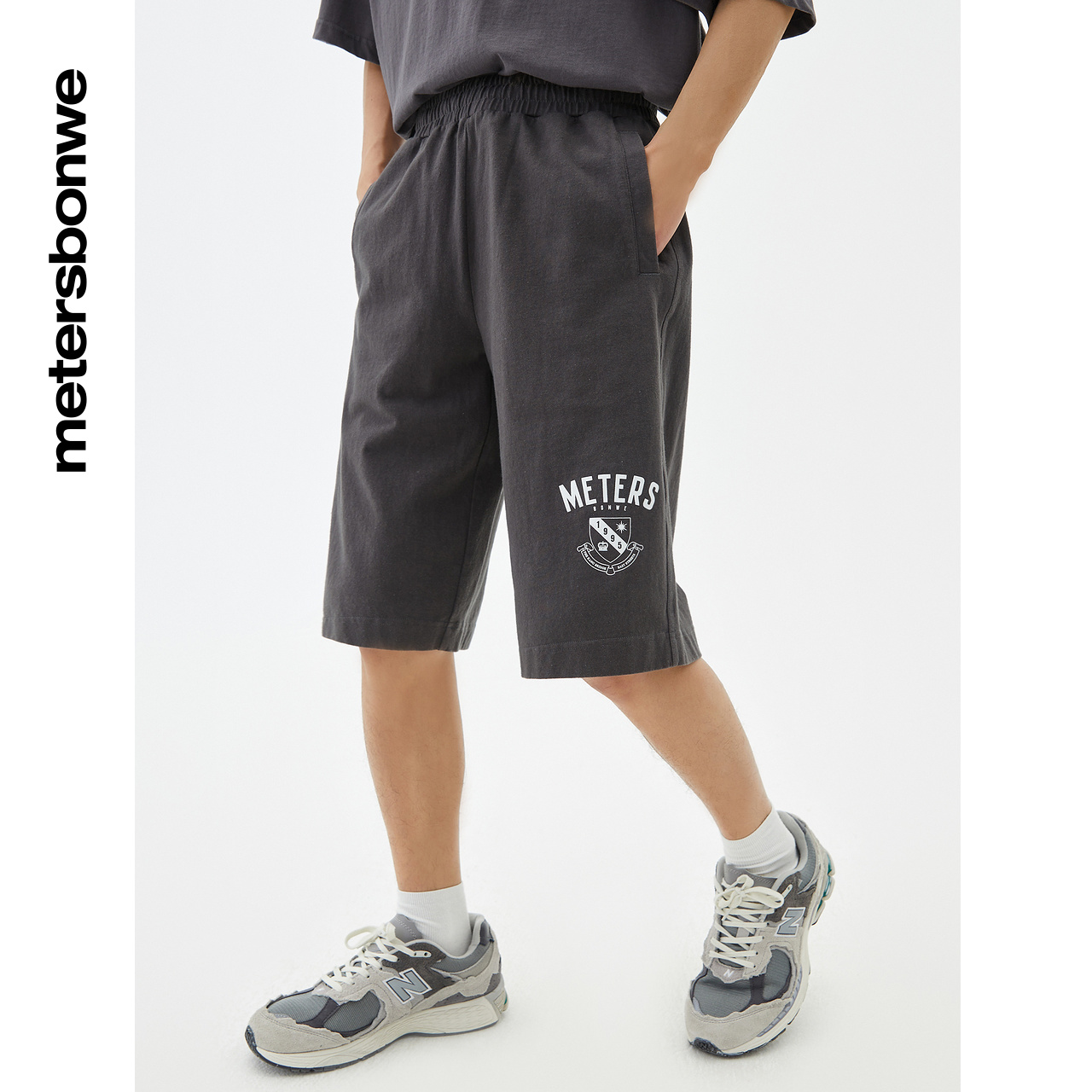 美特斯邦威新基本印花运动男短裤 美特斯邦威outlets店卫裤