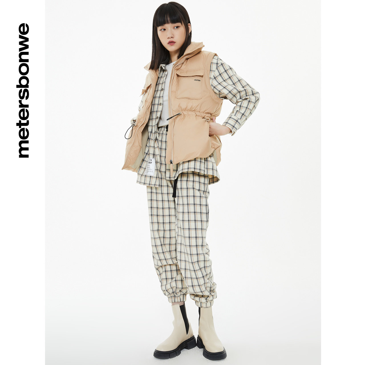 美特斯邦威羽绒马甲秋冬宽松舒适 美特斯邦威outlets店羽绒服