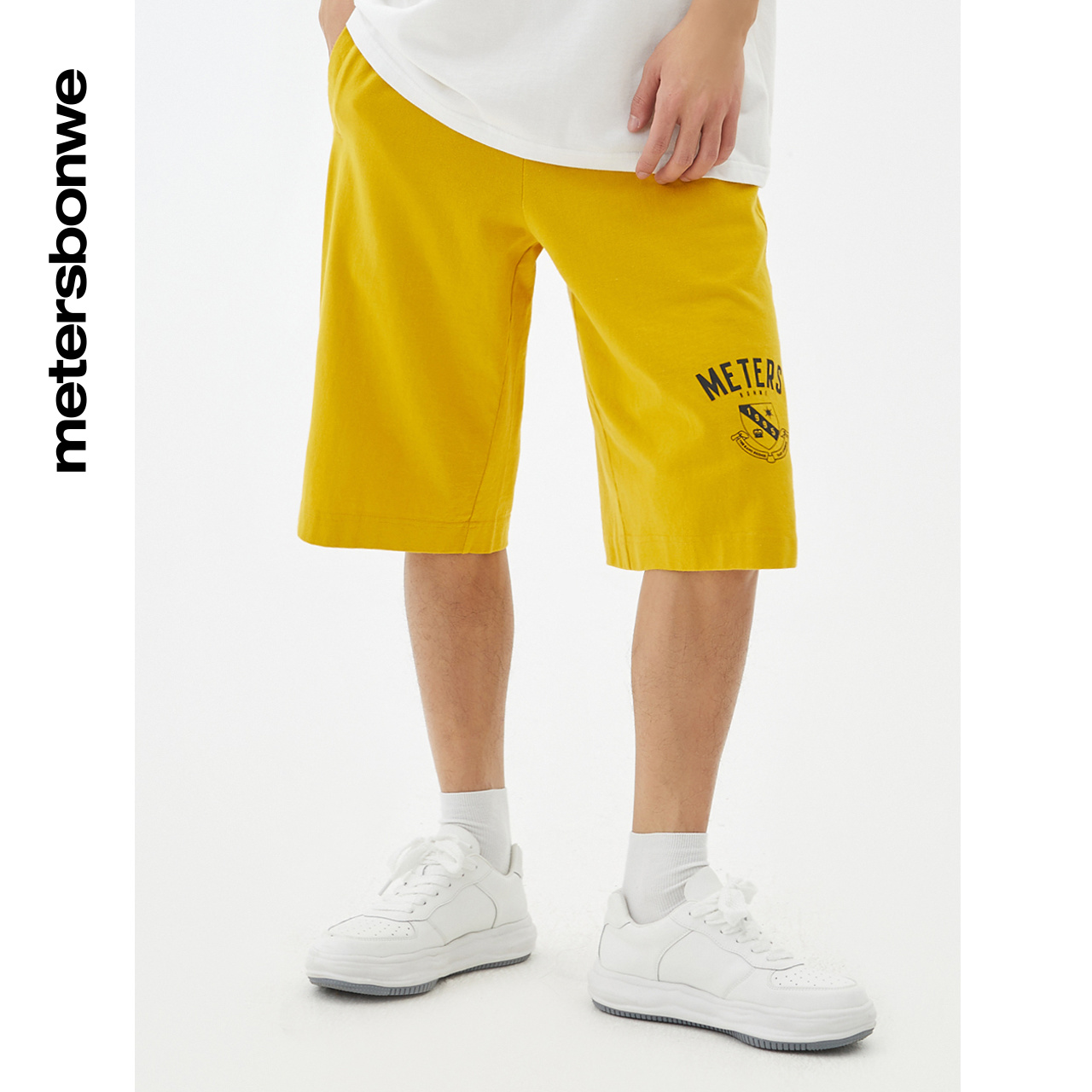 美特斯邦威新基本印花运动男短裤 美特斯邦威outlets店卫裤