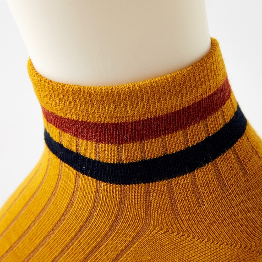 美特斯邦威撞色条纹春夏双杠短袜 美特斯邦威outlets店短袜