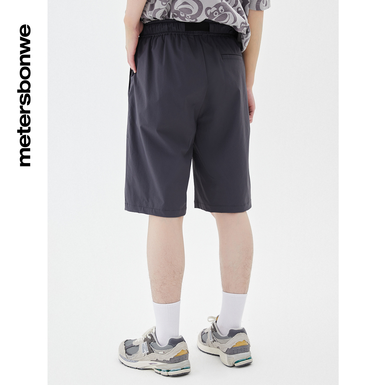 美特斯邦威弹力运动男夏季休闲短裤 美特斯邦威outlets店休闲裤