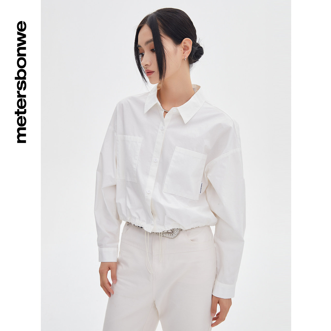 美特斯邦威衬衫春夏休闲纯棉衬衫 美特斯邦威outlets店衬衫