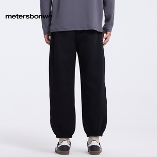 美特斯邦威男士休闲舒适宽松垂感束脚长裤