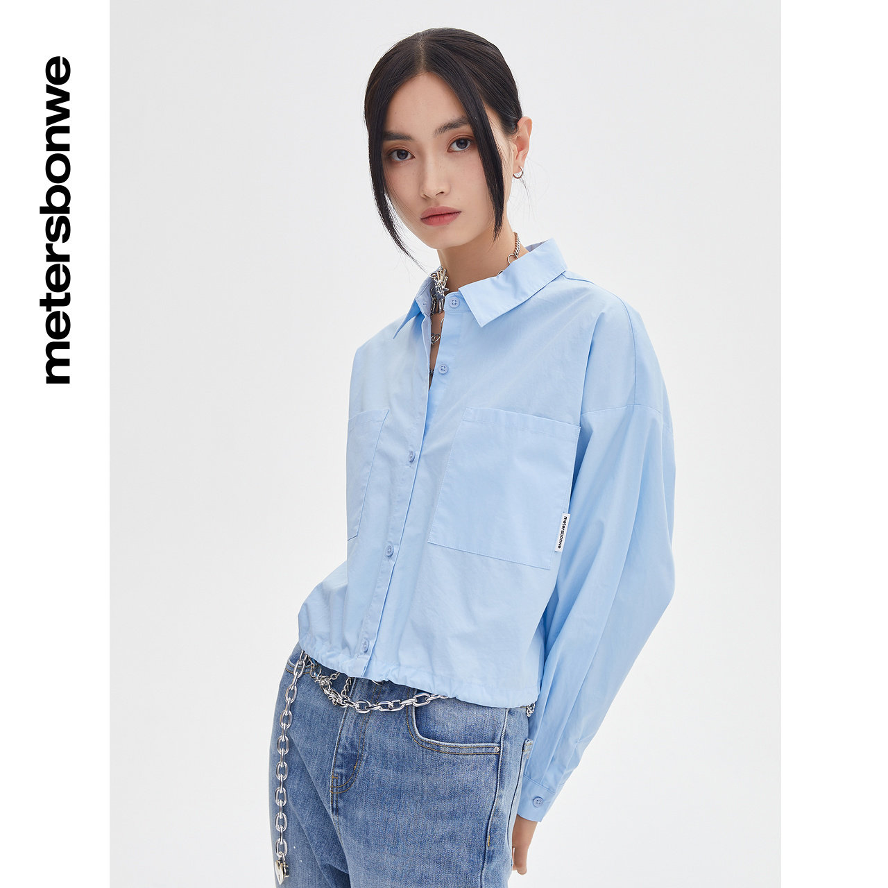 美特斯邦威衬衫春夏休闲纯棉衬衫 美特斯邦威outlets店衬衫