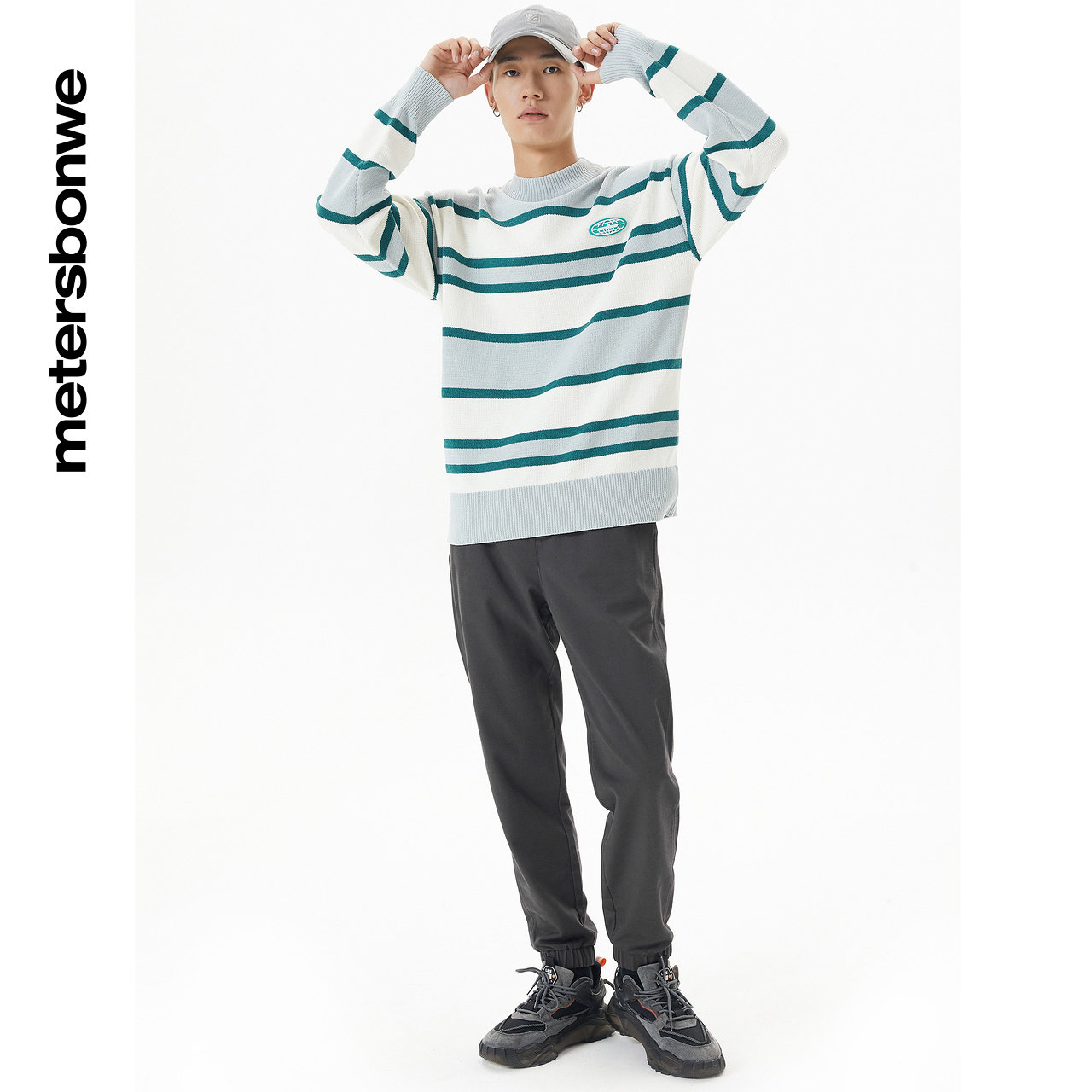 美特斯邦威慢跑裤男棉布秋冬裤子 美特斯邦威outlets店休闲裤