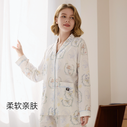 loveloc月子服纯棉孕妇睡衣春秋产妇家居服产后哺乳衣胸垫a类 - 图3