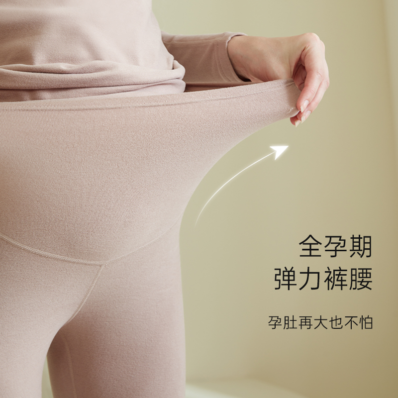 loveloc孕妇秋衣秋裤套装秋冬哺乳睡衣产后月子服德绒保暖内衣-图3