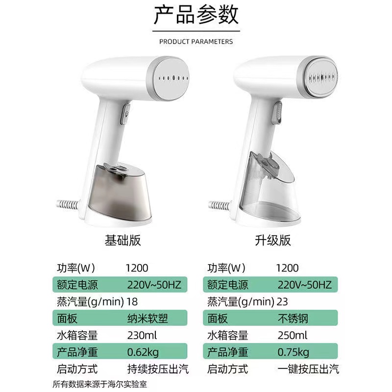 海尔152手持挂烫机家用熨烫机蒸汽熨斗小型宿舍办公便携式烫衣服 - 图3