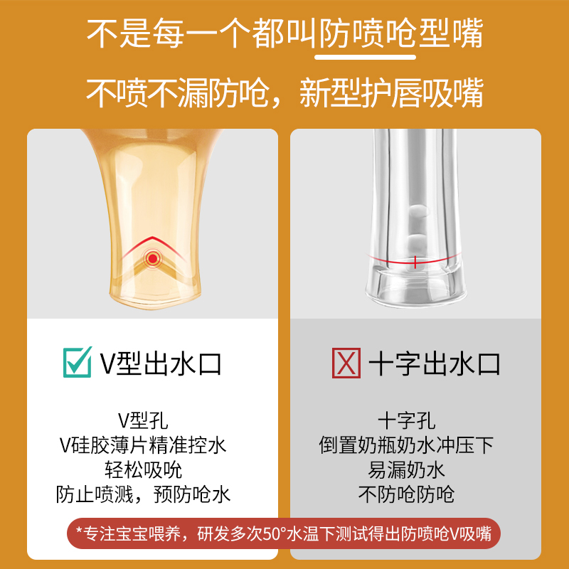 适配贝亲奶瓶吸管配件纳米银学饮鸭嘴奶嘴宽口径通用手柄重力球 - 图1