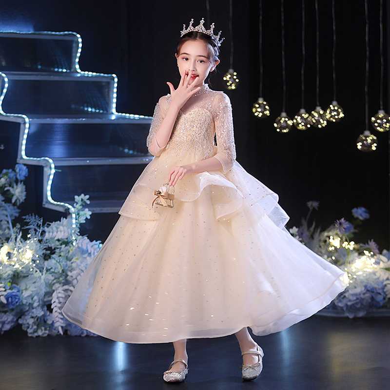 大童礼服走秀生日蓬蓬纱裙女小童高端公主裙主持人花童钢琴演出服,淘宝优惠券,粉丝福利购,淘宝优惠卷