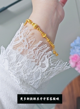 新中式轻奢风古法福字葫芦两世欢手链铜钱流苏莲蓬新中式轻奢女