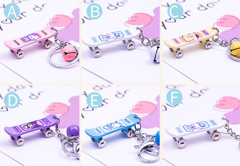 卡通可爱滑板金属钥匙扣锌合金滑板挂件箱包配饰儿童学生礼品礼物,淘宝优惠券,粉丝福利购,淘宝优惠卷