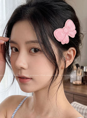 蝴蝶结魔术贴女2026新款刘海贴碎发整理神器少女感前额无痕头发贴